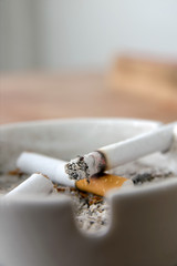 Cigarettes in an ashtray