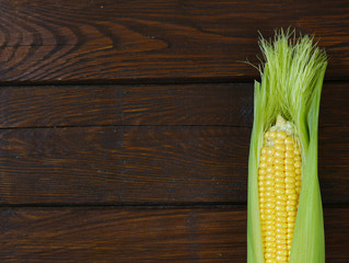 cob fresh raw natural organic corn © Olga Kriger