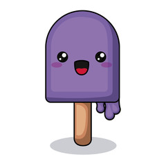 Popsicle character isolated icon design