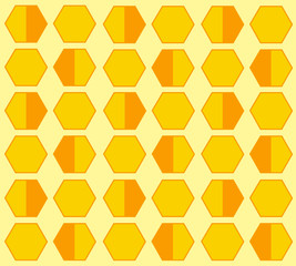 bee hive hexagon pastel cartoon background vector EPS10