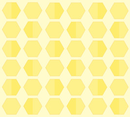bee hive hexagon pastel cartoon background vector EPS10