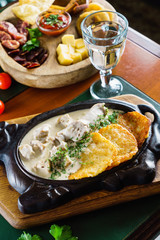 potato pancakes with meat