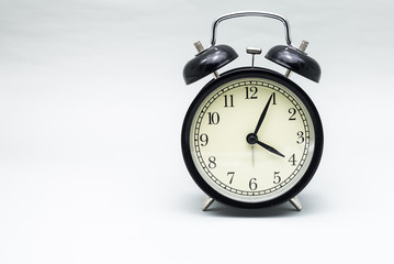 black retro alarm clock