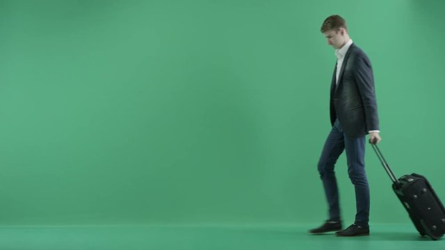man with a suitcase