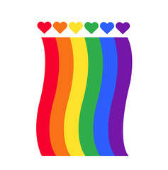 rainbow flag LGBT symbol on heart vector EPS10