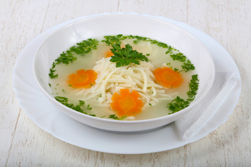 Noodle chicken soup