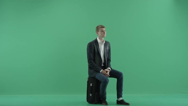 man with a suitcase