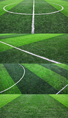 Obraz premium Green grass soccer field background