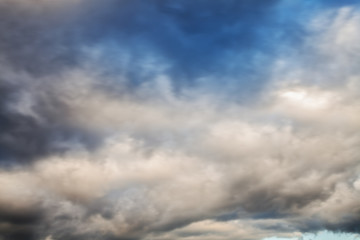 The blue sky with clouds