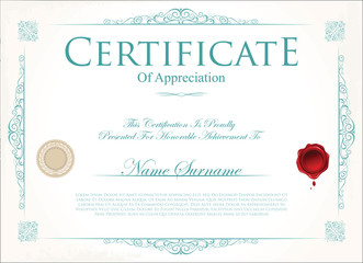 Certificate or diploma template