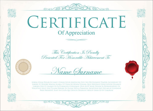 Certificate or diploma template