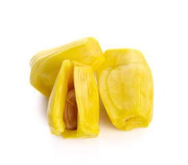 Ripe Jackfruit isolated on white background.
