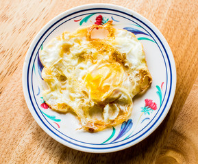 fried egg in plate