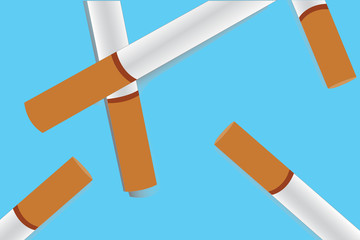 cigarettes and color background vector