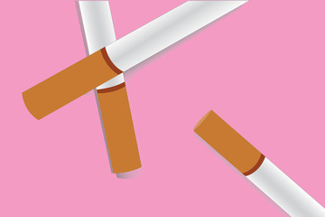 cigarettes and color background vector