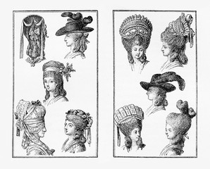Hair style and head dressing in Berlin XVIII century