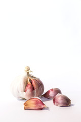 garlic isolated on white background