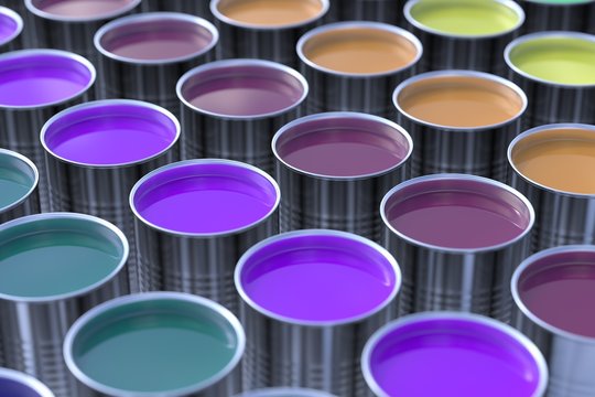 Viele bunte Farben zum Malen