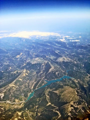 Lake Lac de Castillon - aerial view
