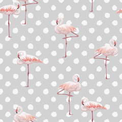 Roze flamingo naadloos patroon