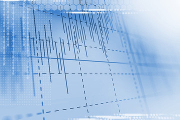 technical financial graph on technology abstract background