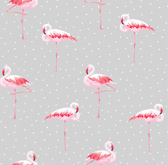 Roze flamingo naadloos patroon