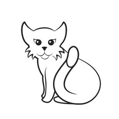 Ginger cat icon. Cute flat style isolated. Vector design.