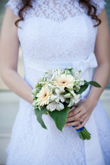 bride with gerbera