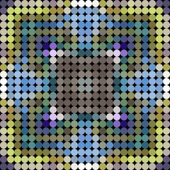 Kaleidoscopic low poly circle style vector mosaic background