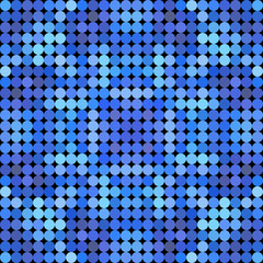 Kaleidoscopic low poly circle style vector mosaic background
