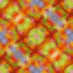 Kaleidoscopic low poly triangle style vector mosaic background