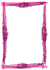 pink rosa Rahmen gemalt mit Pinselstrichen 