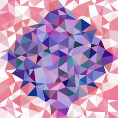 Fototapeta premium Kaleidoscopic low poly triangle style vector mosaic background