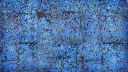 Abstract Background Blue Painted Brick Wall