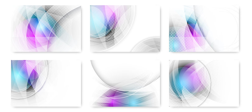 Set of abstract business futuristic innovation background.