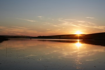 Obraz premium Sunset on the Lake
