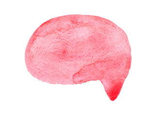 Watercolor, aquarelle, background, bubble, frame isolated on white