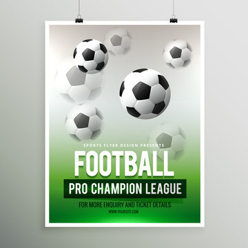 football pro championship league flyer template