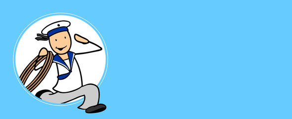 Schneller Cartoon Seeman läuft