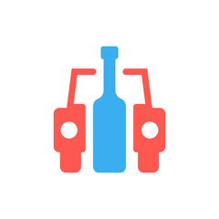 car and bottle like drunk driver sign