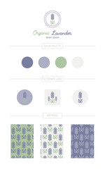 Lavender flower branding set.