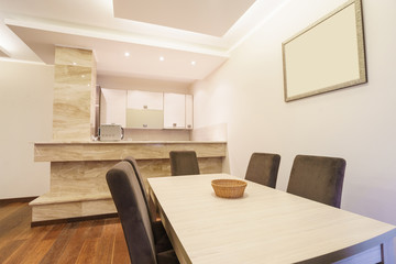 Interior of a guest house kitchen