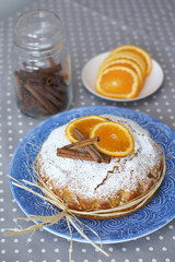 Torta morbida arancia e cannella
