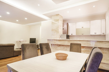 Interior of a guest house kitchen