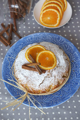 Torta morbida arancia e cannella