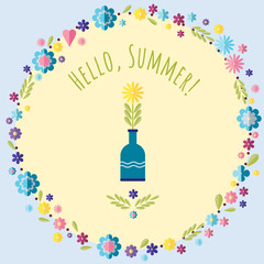 Greeting card in flat design