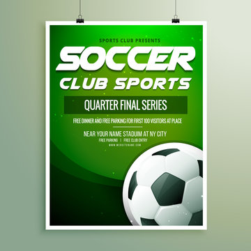 soccer club sports championship flyer template