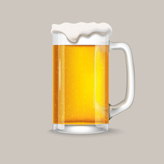 Glass of light beer
