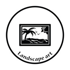 Landscape art icon