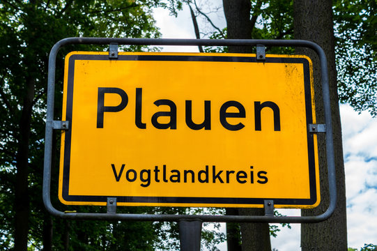 Ortstafel Plauen Vogtlandkreis